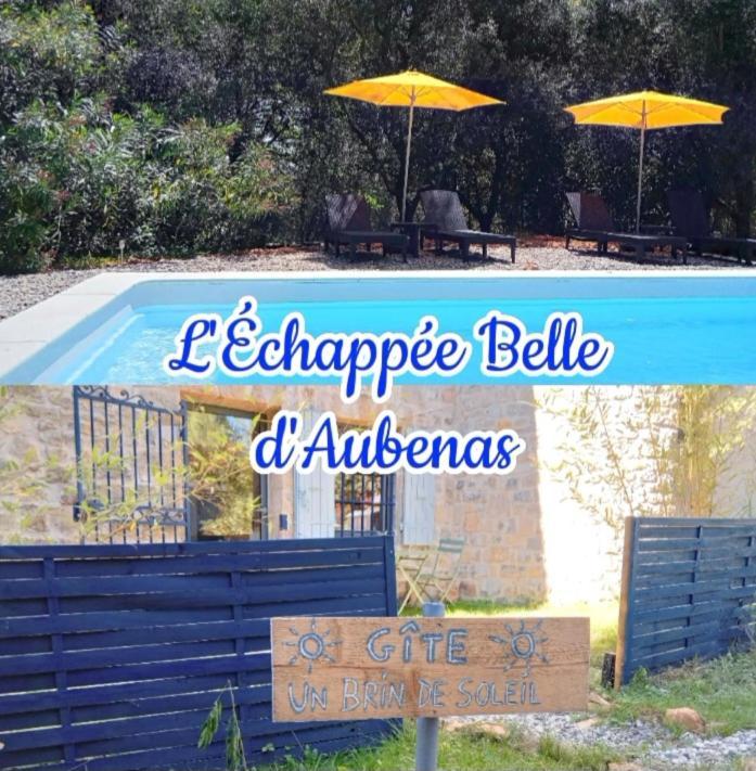 2 Pieces "Le Brin De Soleil" Gites Appart 'Hotel L'Echappee Belle D'Aubenas Logement 1 Sur 3 외부 사진